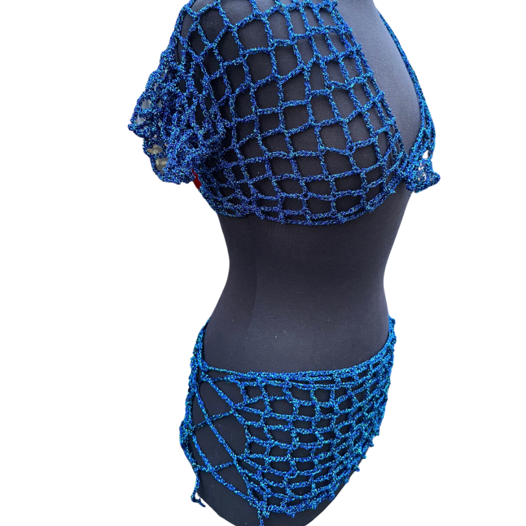 Blue dream jacket and skirt cover up