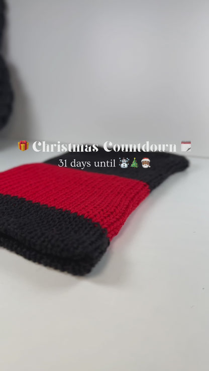 Not your average beanie ~ Black & Red