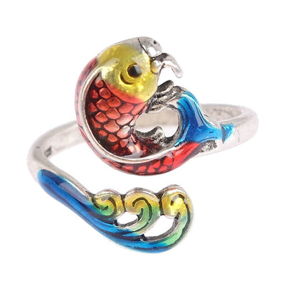 Rainbow Koi fish tension ring for knitting, Crochet tension ring with Koi fish design, Rainbow-colored yarn tension tool, Knitting accessory with Koi fish motif, Crochet accessory featuring rainbow Koi fish, Koi fish ring for crochet, Yarn tension tool with vibrant design, Rainbow Koi knitting ring, Knitting and crochet ring with Koi fish design, Colorful tension ring for knitting, Koi fish tension regulator for crochet, Rainbow Koi fish tension regulator for knitting