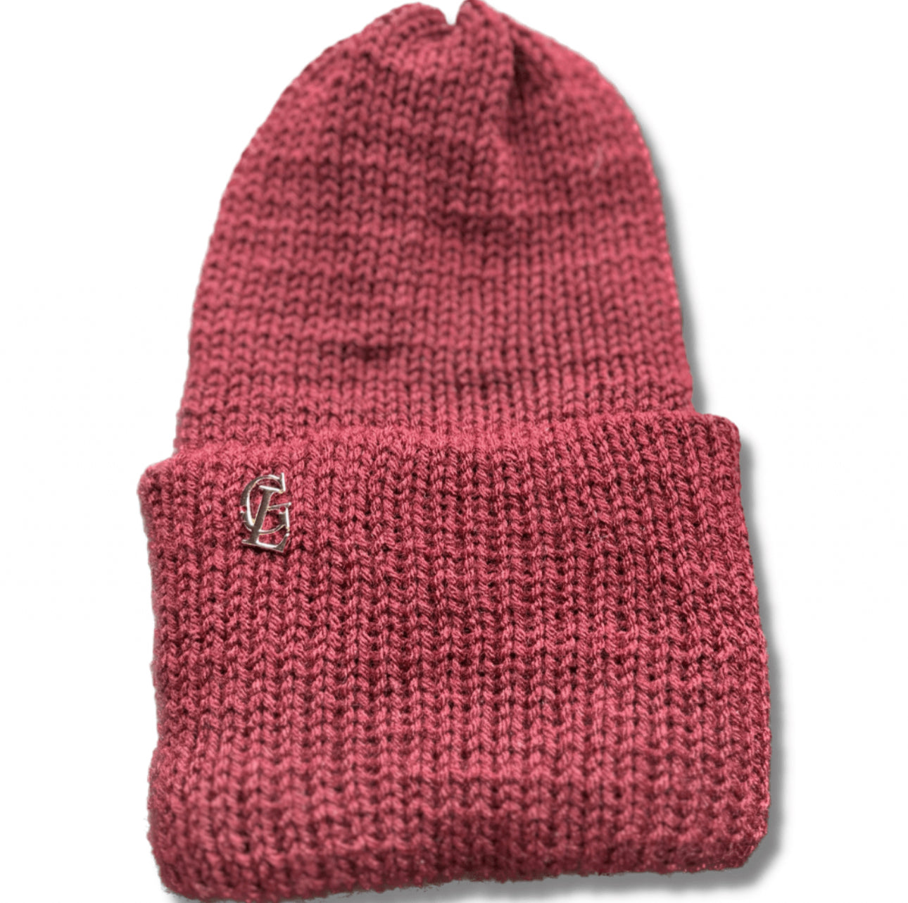 Burgundy double layered beanie