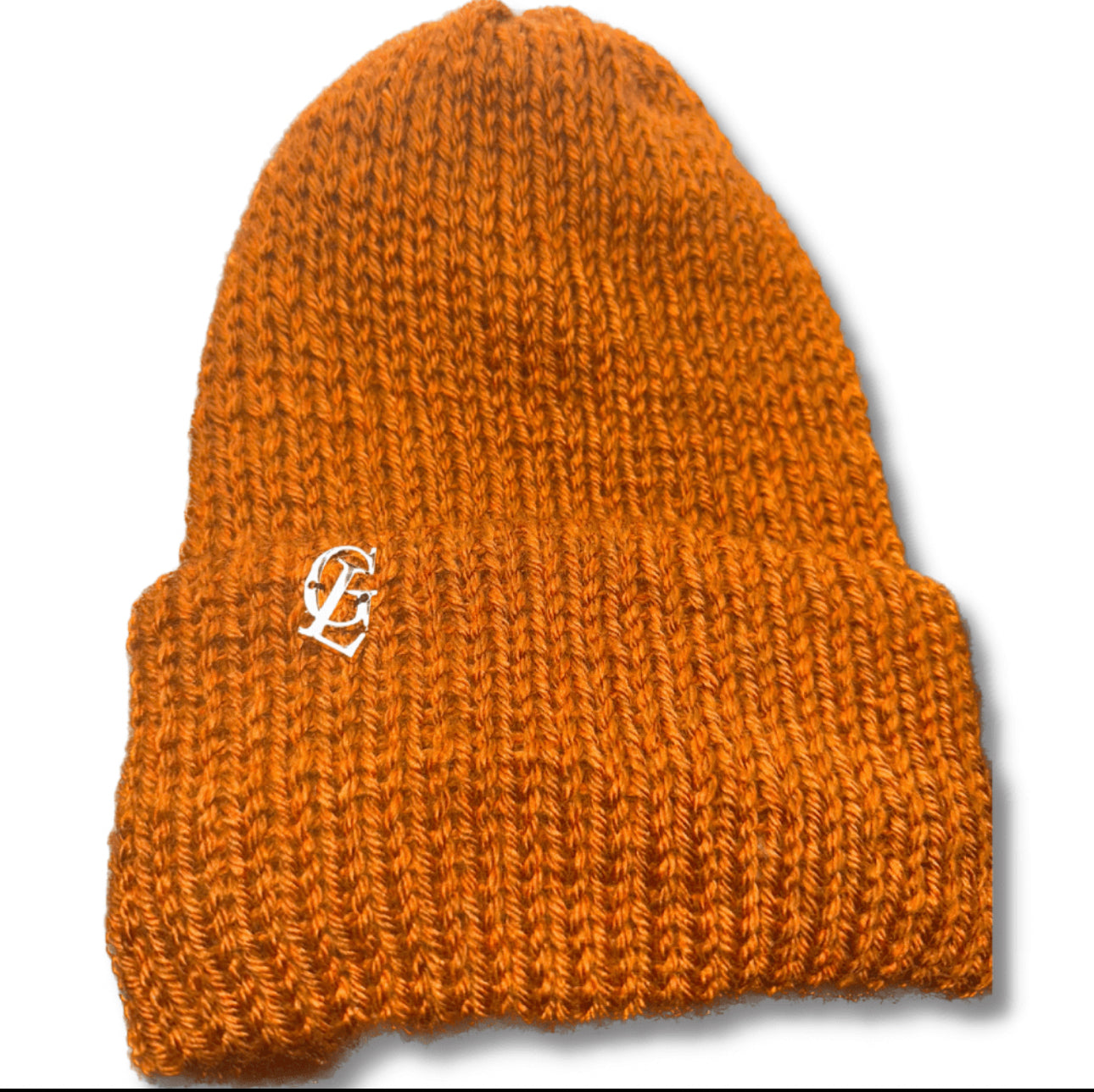 Burnt orange double layered beanie