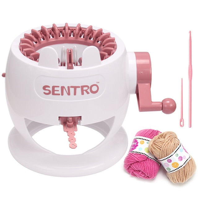 22 Needles Knitting Machine: Round Loom, Rotating Double Knit Loom
