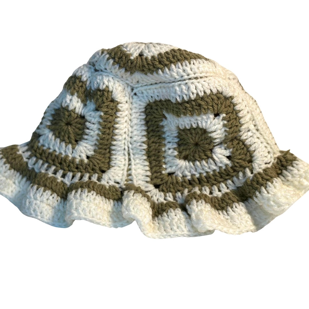 Granny square bucket hats
