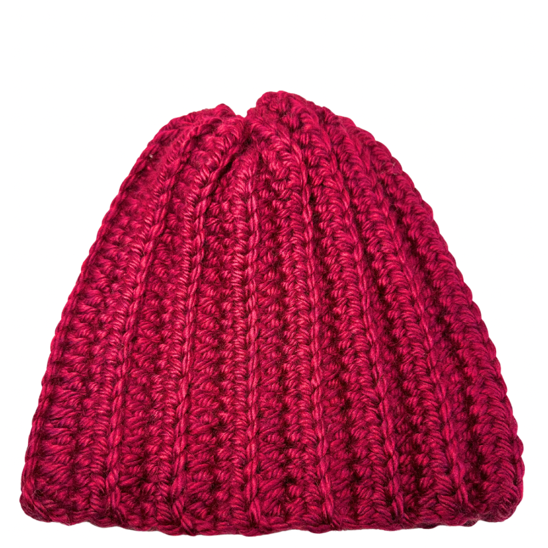 Burgundy chunky beanie