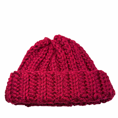 Burgundy chunky beanie