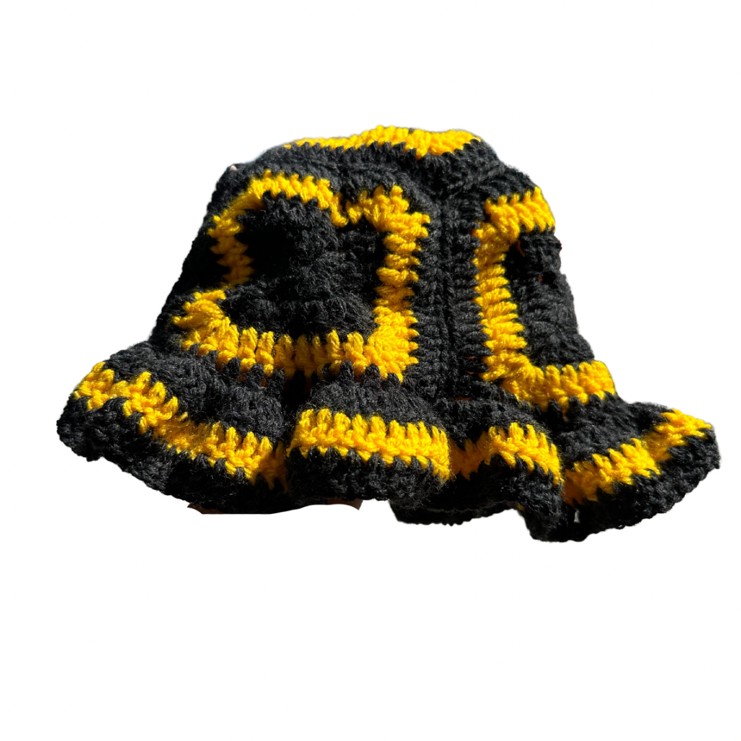 Granny square bucket hats
