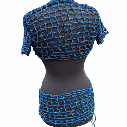 Blue dream jacket and skirt cover up
