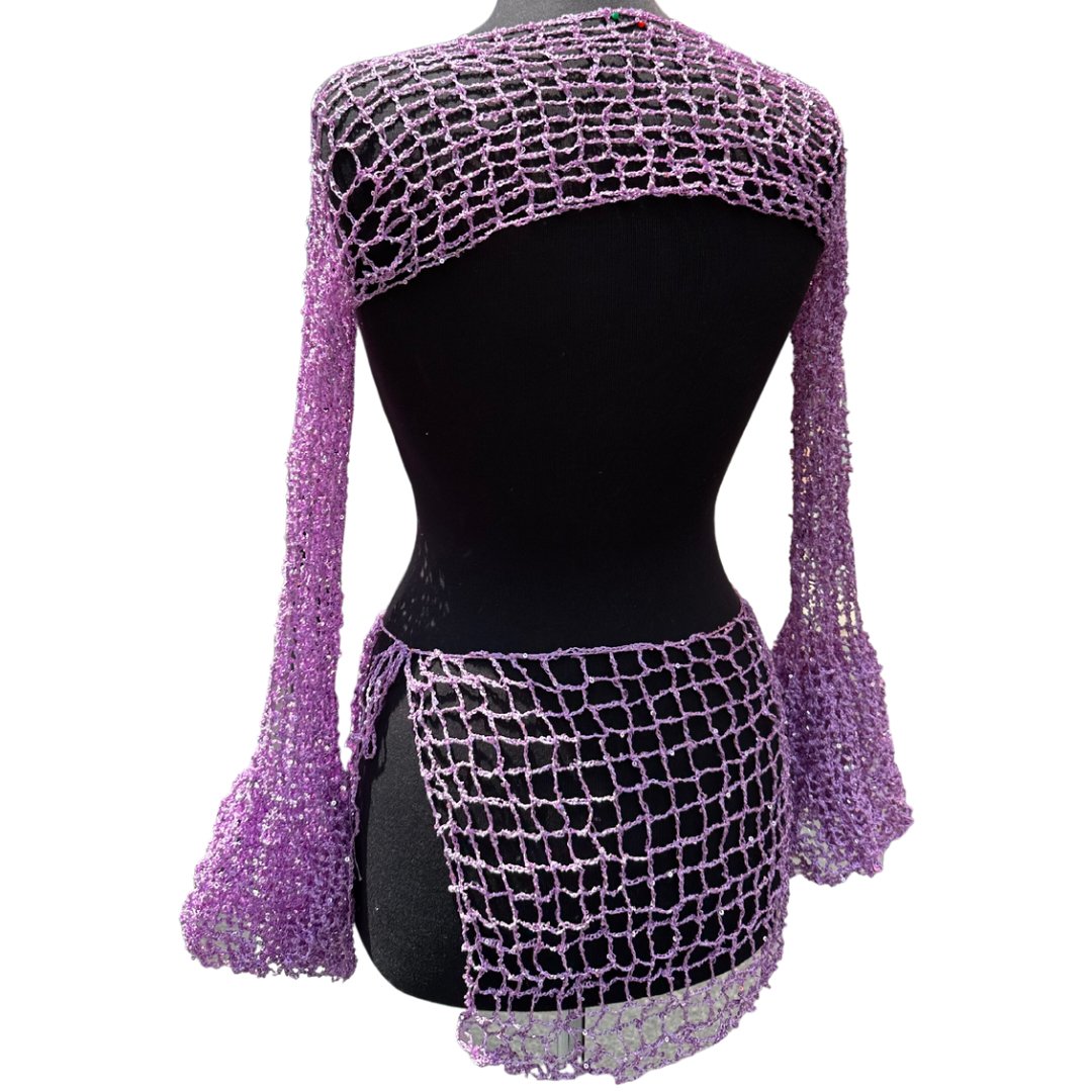 That Girl Purple Sequin Cover up