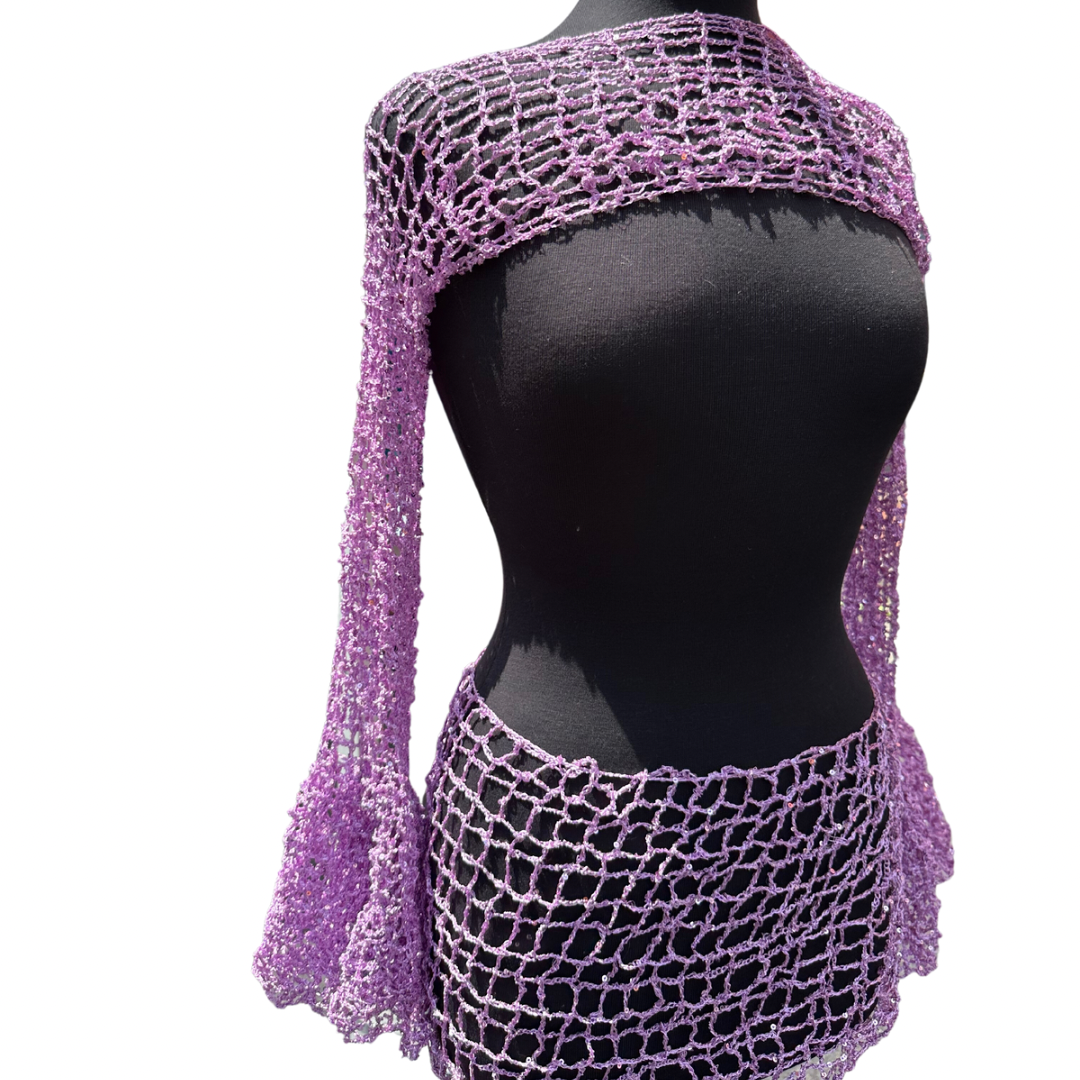 That Girl Purple Sequin Cover up
