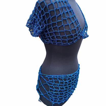 Blue dream jacket and skirt cover up
