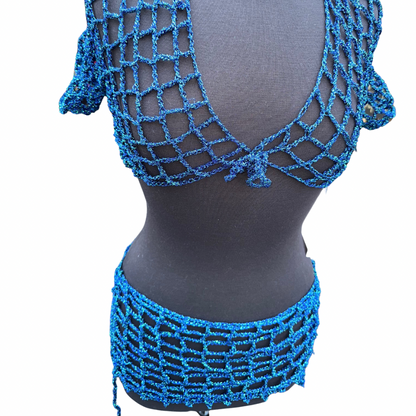 Blue dream jacket and skirt cover up