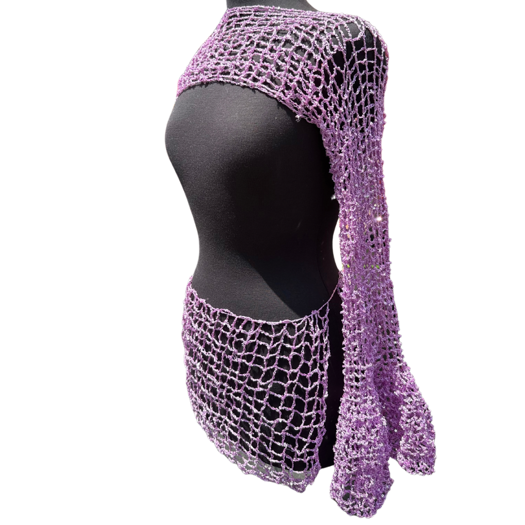 That Girl Purple Sequin Cover up