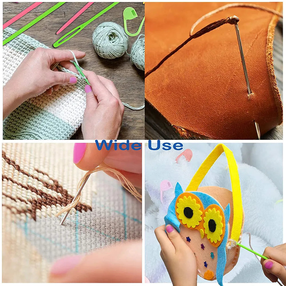 Compact Knitting Tools 26pcs Sewing Kit For Knitting and Crochet & Stitch Markers Tools ...
