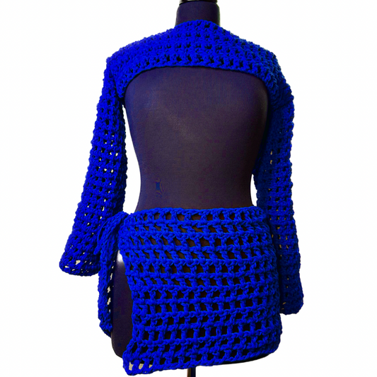 Royal blue swimsuit cover up