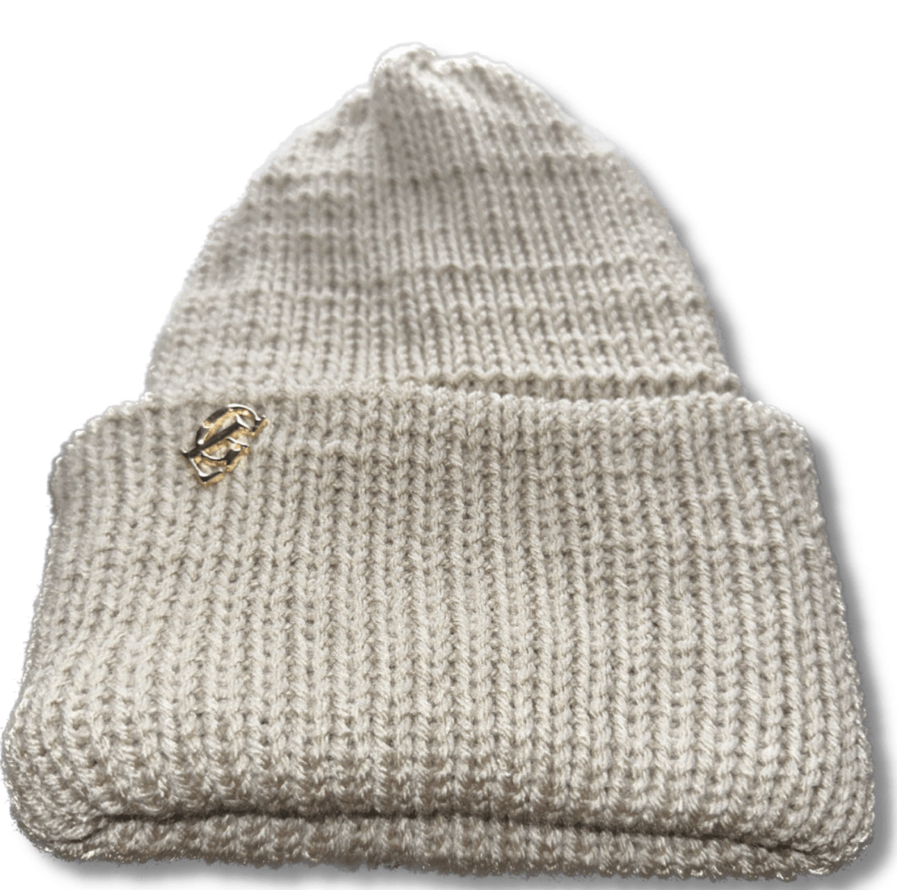 Beige double layered beanie