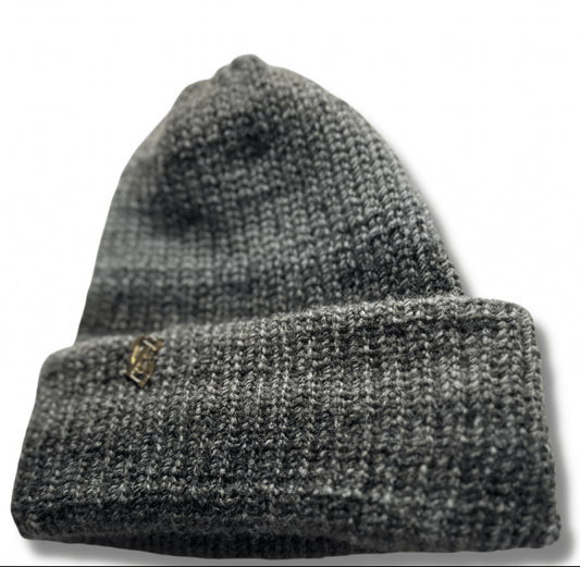 Gray ombré double layered beanie